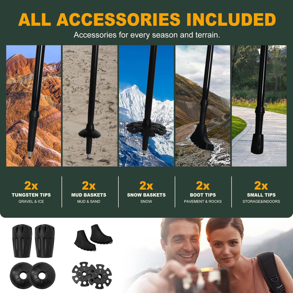 Ultralight Aluminum Trekking Pole for Hiking and Mountaineering