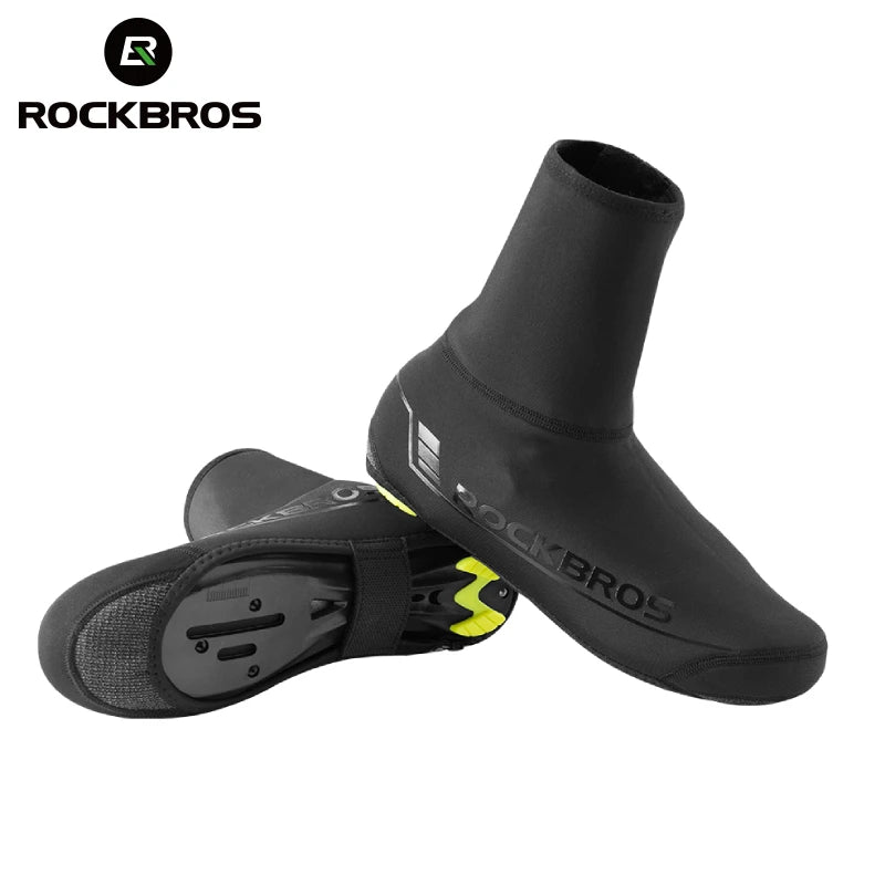 ROCKBROS Winter Cycling Shoe Covers Windproof Warm Reflective Water Repellent