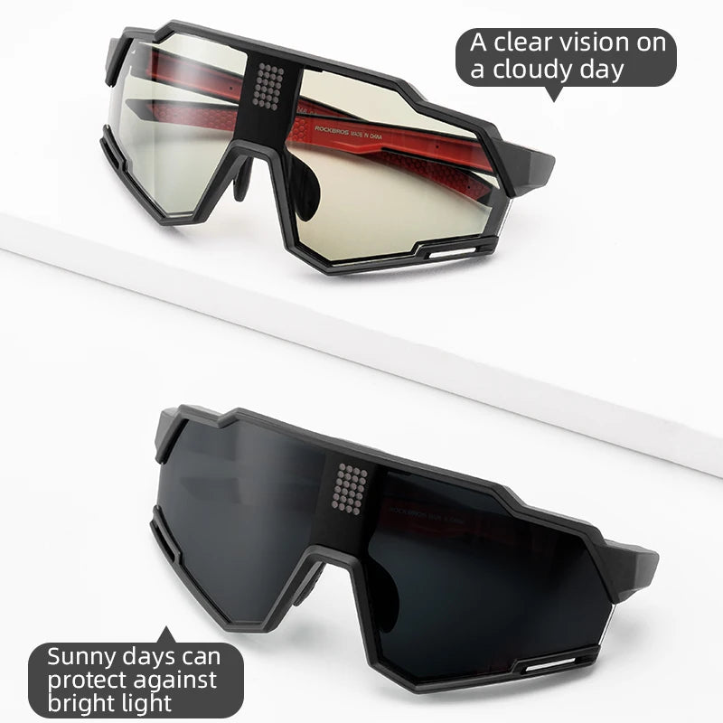 ROCKBROS Polarized Photochromic Cycling Glasses With UV400 Protection