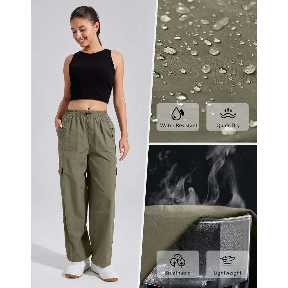 Pioneer Camp Women's Quick Dry Cargo Hiking Pants Adjustable Cuffs