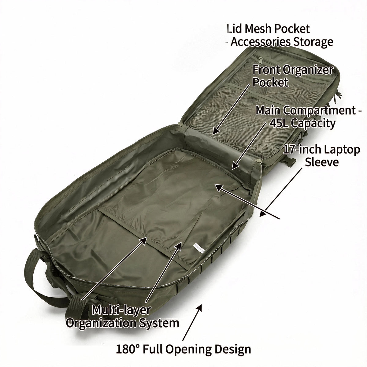 ReFire Gear Tactical Hiking Backpack for Camping and Outdoor Trekking