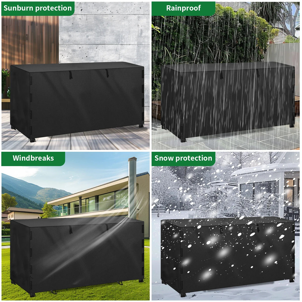 Waterproof Oxford Firewood Rack Cover for Outdoor Log Storage