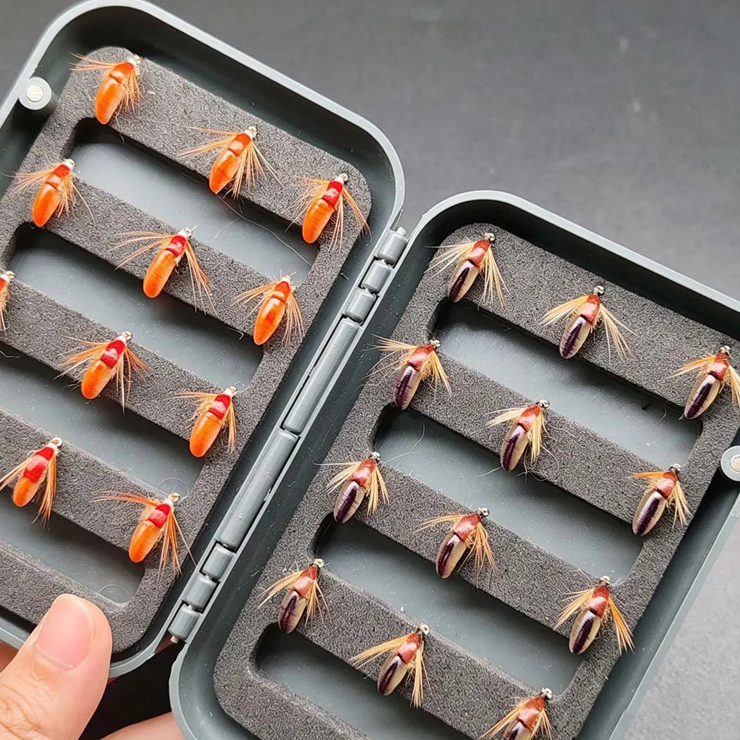 Wet Dry Fly Fishing Lure Set With Nymphs For Trout and Bass