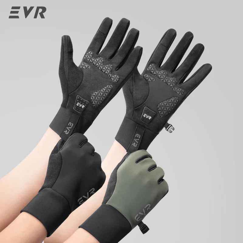 Winter Fleece Cycling Gloves Windproof Thermal Full Finger for Riding