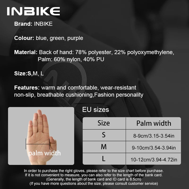 INBIKE Thermal Touchscreen Cycling Gloves for Road and MTB Riding