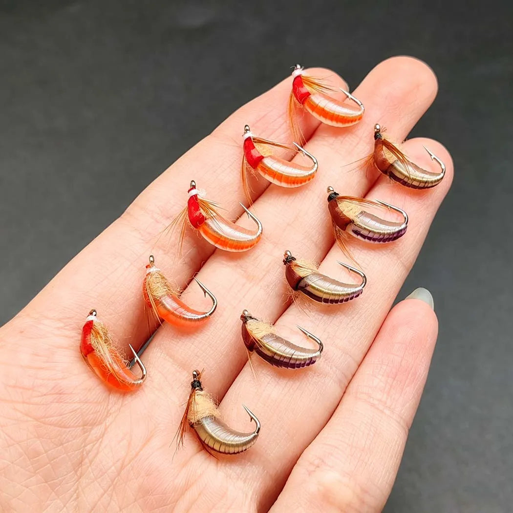 Wet Dry Fly Fishing Lure Set With Nymphs For Trout and Bass