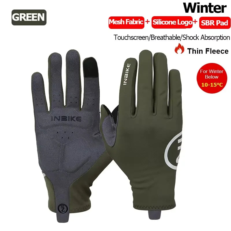 INBIKE Thermal Touchscreen Cycling Gloves for Road and MTB Riding