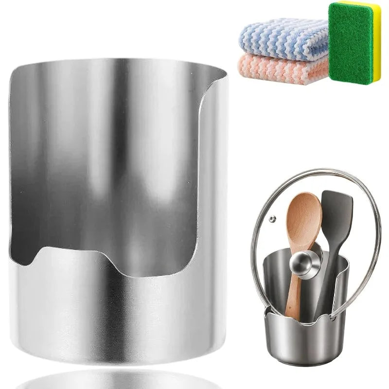 Stainless Steel Kitchen Utensil Organizer For Pots And Cooking Tools