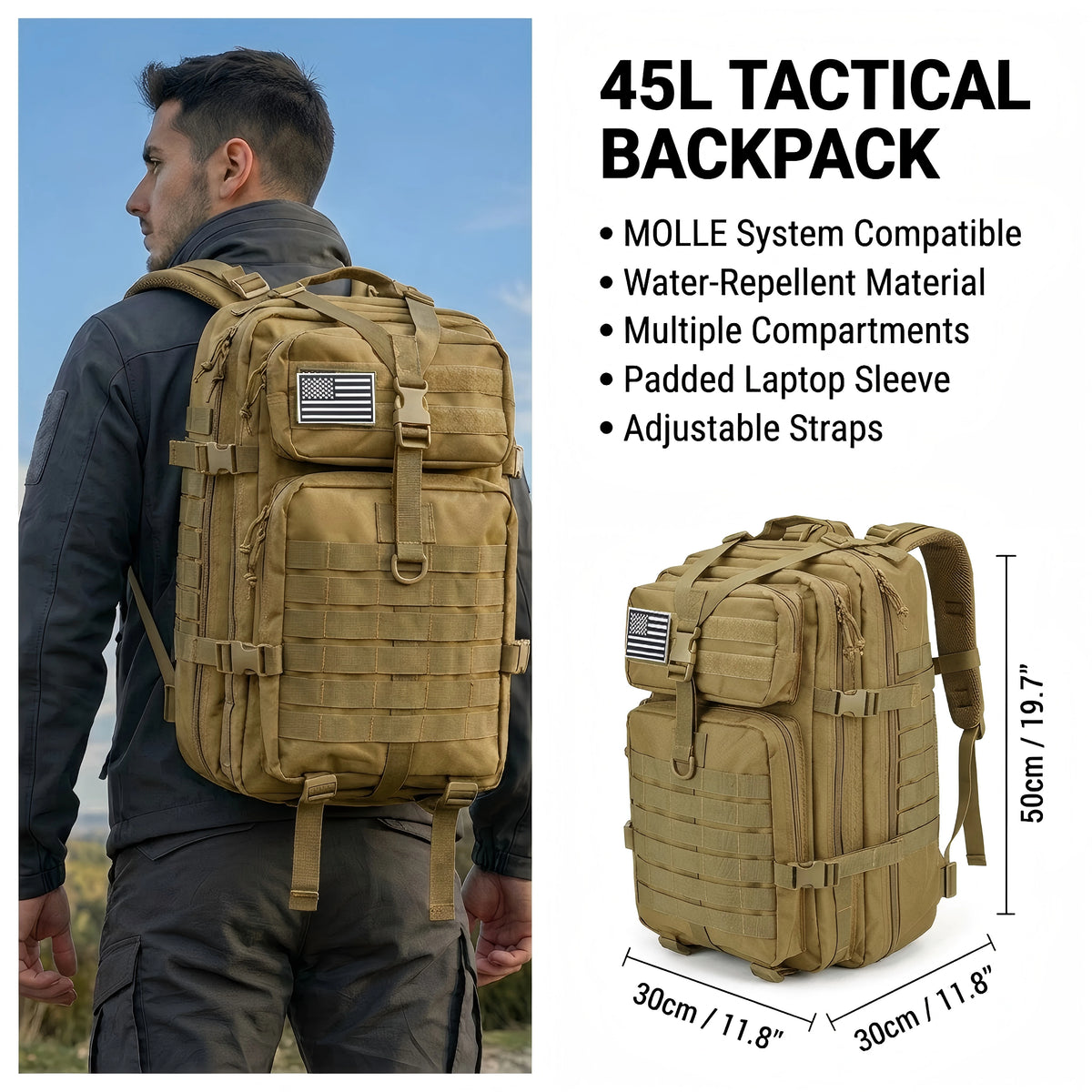 ReFire Gear Tactical Hiking Backpack for Camping and Outdoor Trekking