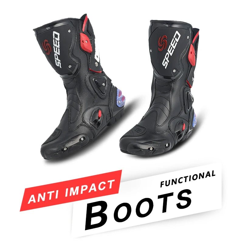 Leather Off Road Motorcycle Riding Boots for Adult Riders
