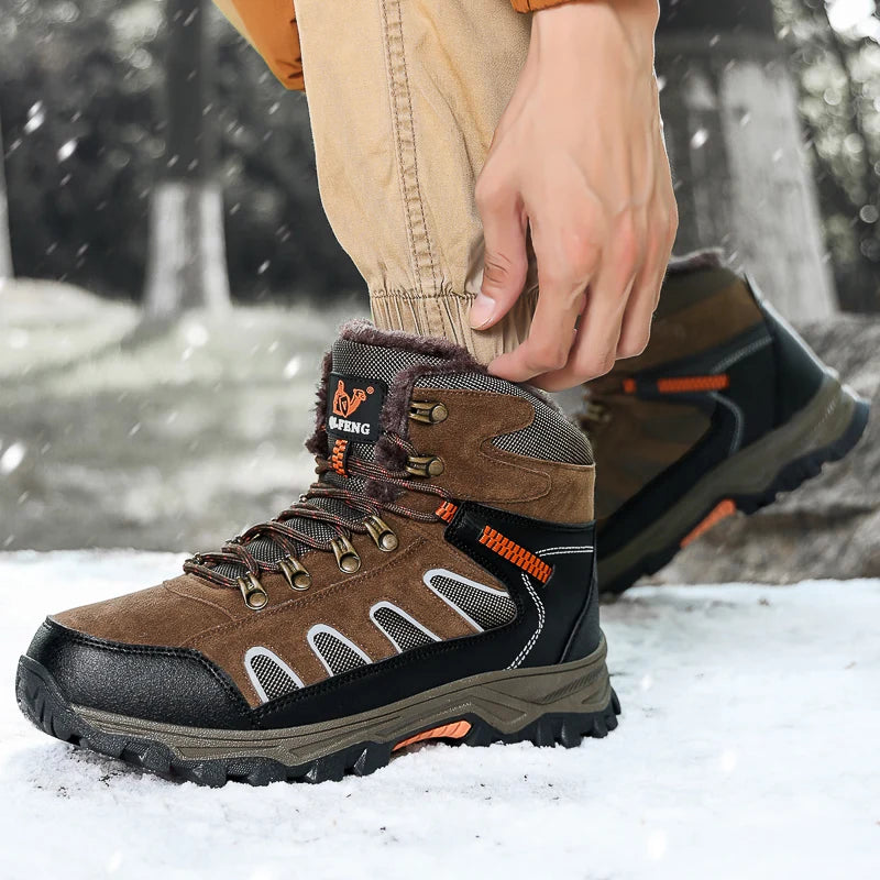 Men's Non Slip Lace Up Outdoor Hiking Ankle Boots and Shoes