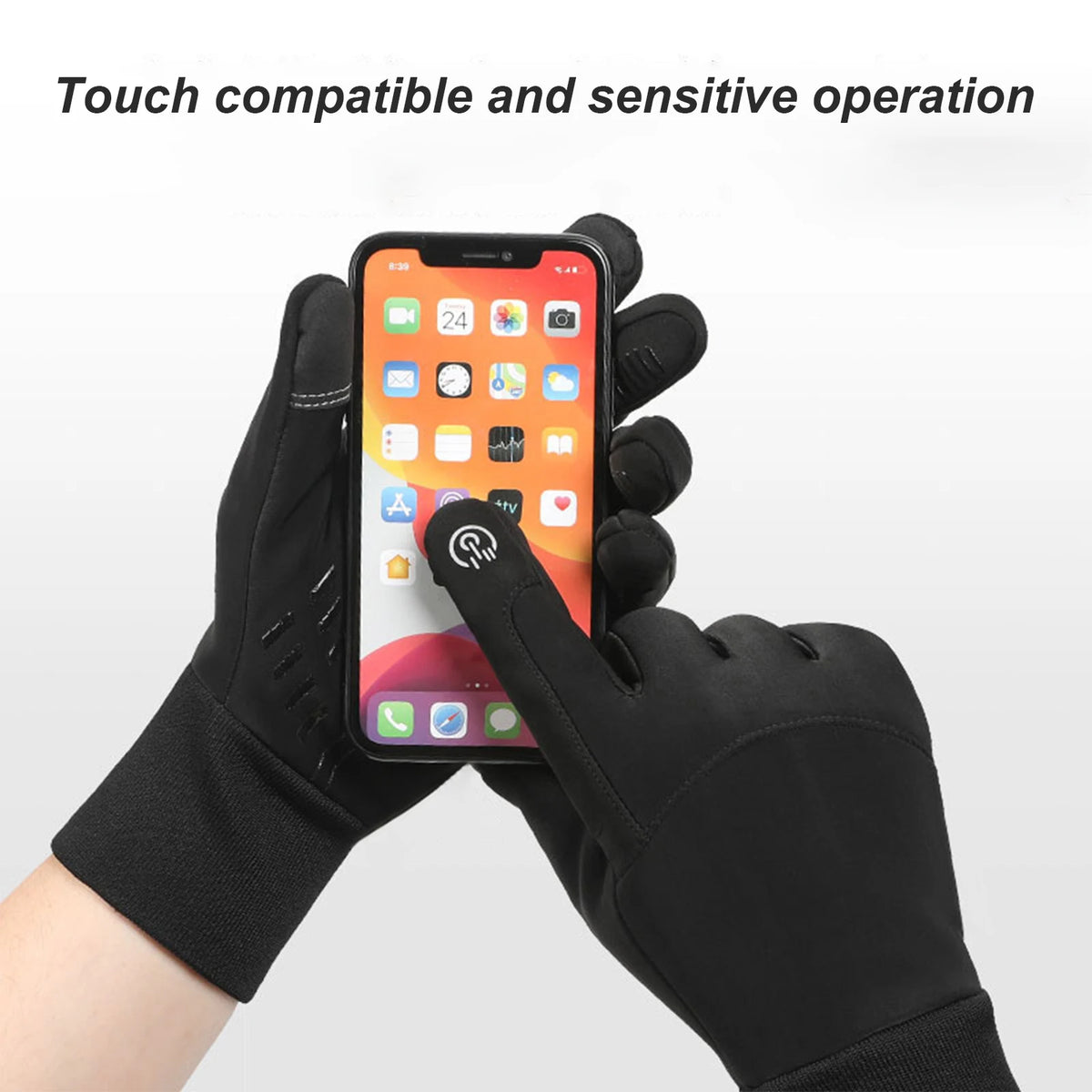 Mens Touchscreen Cycling Gloves With Non Slip Grip For Outdoor Sports