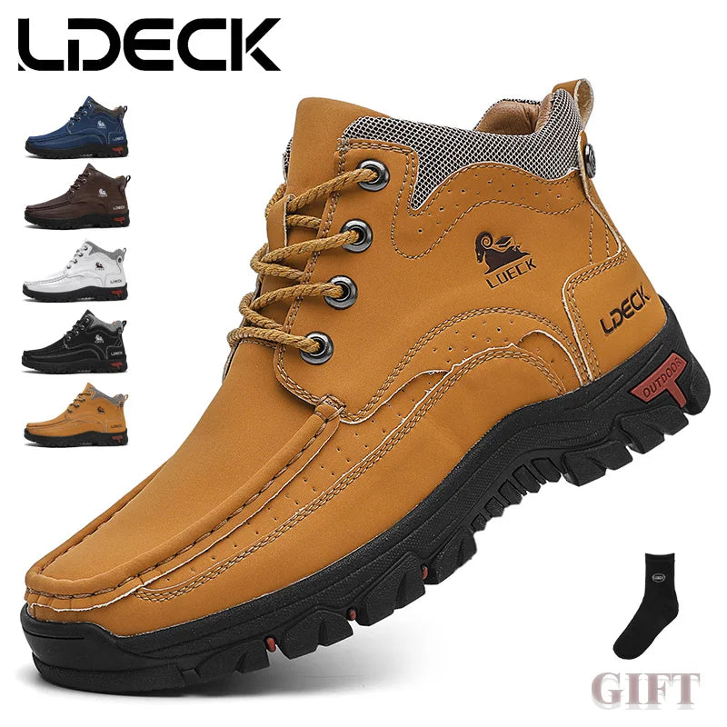 Men's Ankle Hiking Boots for Outdoor Camping and Mountain Trails