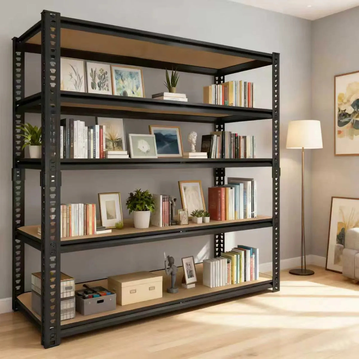SARENZOON Heavy Duty Adjustable Metal Garage Storage Shelving System