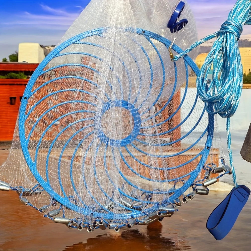 Retractable Monofilament Fishing Net for Freshwater and Saltwater Fishing