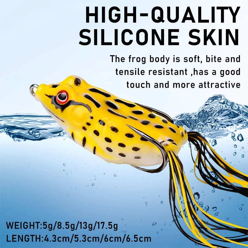 Frog Shape Soft Tube Fishing Lure With Realistic 3D Eyes