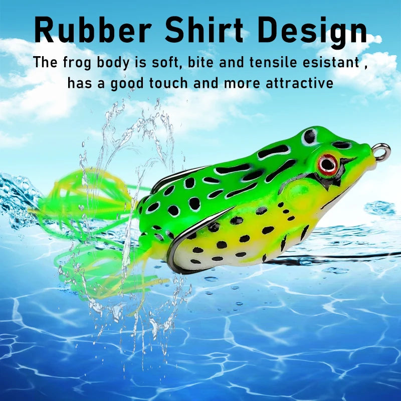 Frog Shape Soft Tube Fishing Lure With Realistic 3D Eyes