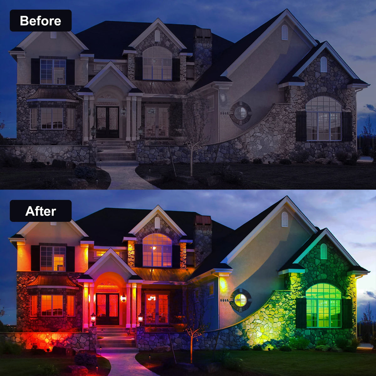 T-SUNRISE Solar Powered Adjustable LED Garden Spotlight Lights
