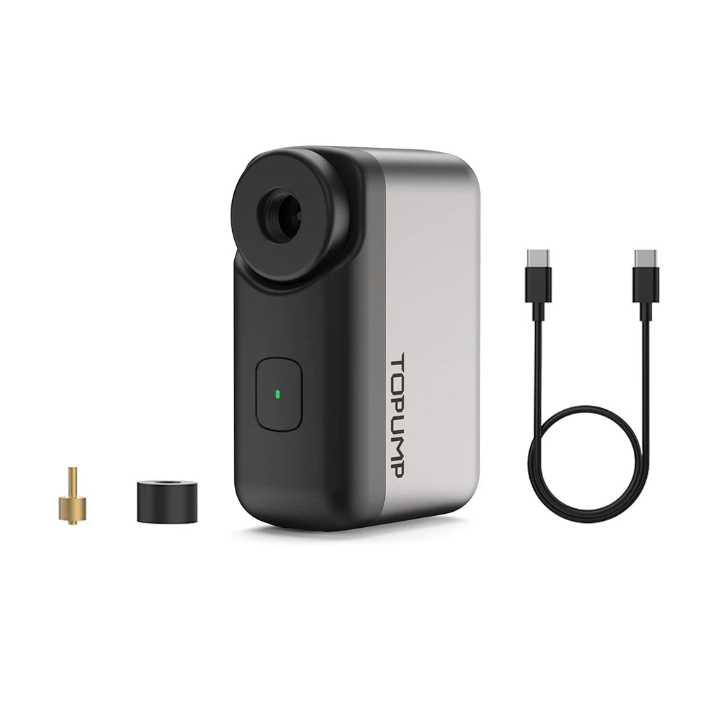 Topump Portable Electric Bike Pump With Automatic Shutoff And Dual Valve Support
