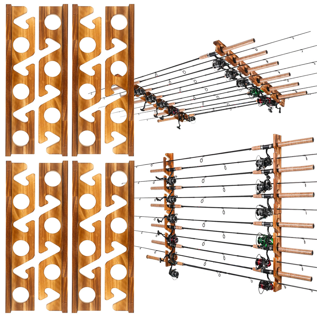 Ghosthorn Fishing Rod Rack Ceiling Mount Storage Organizer