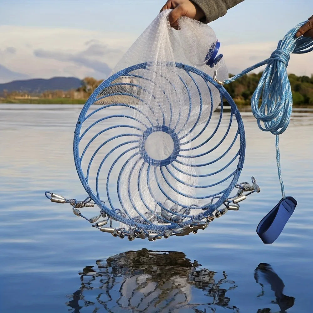 Retractable Monofilament Fishing Net for Freshwater and Saltwater Fishing