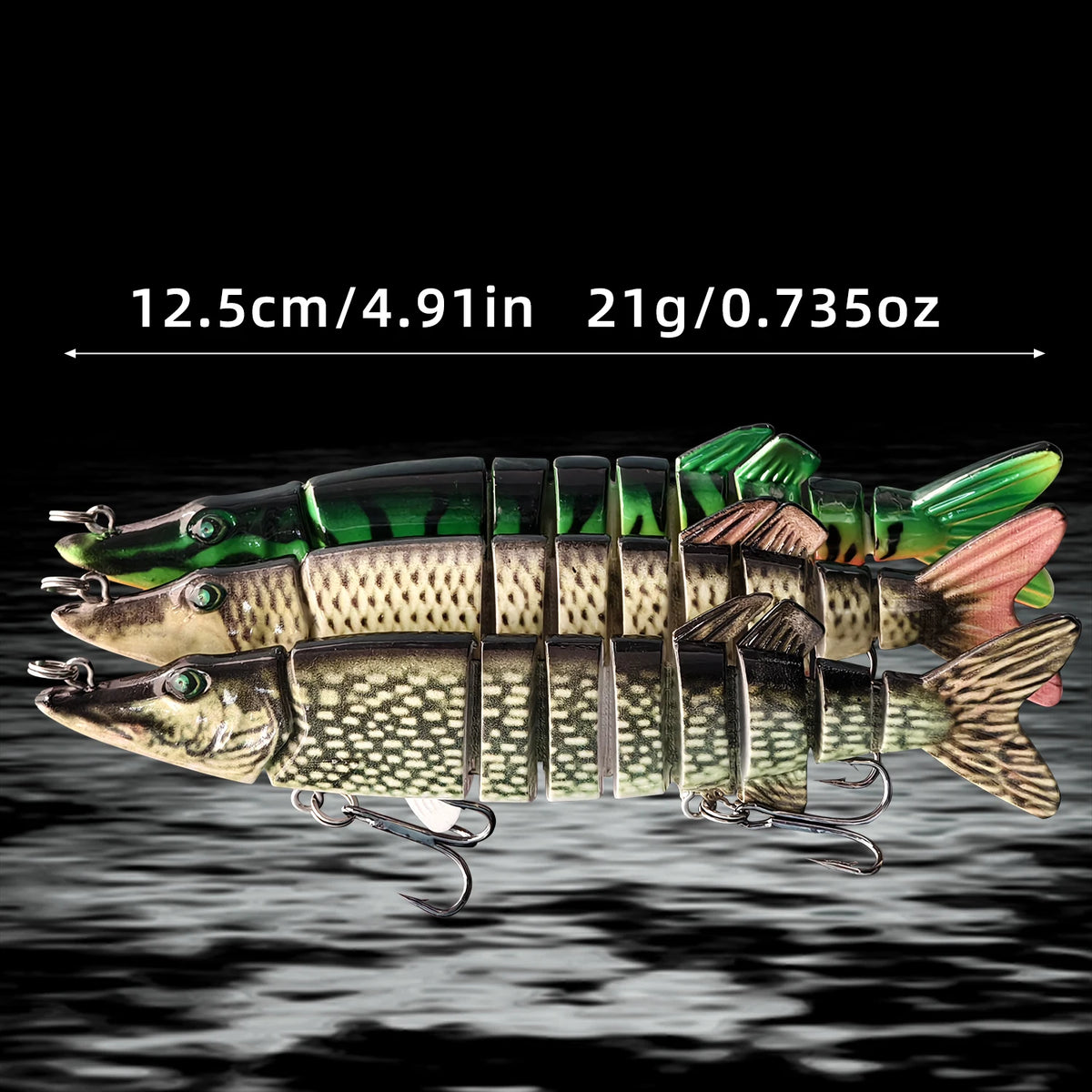 ANFS Multi Jointed Slow Sinking Swimbait Fishing Lure