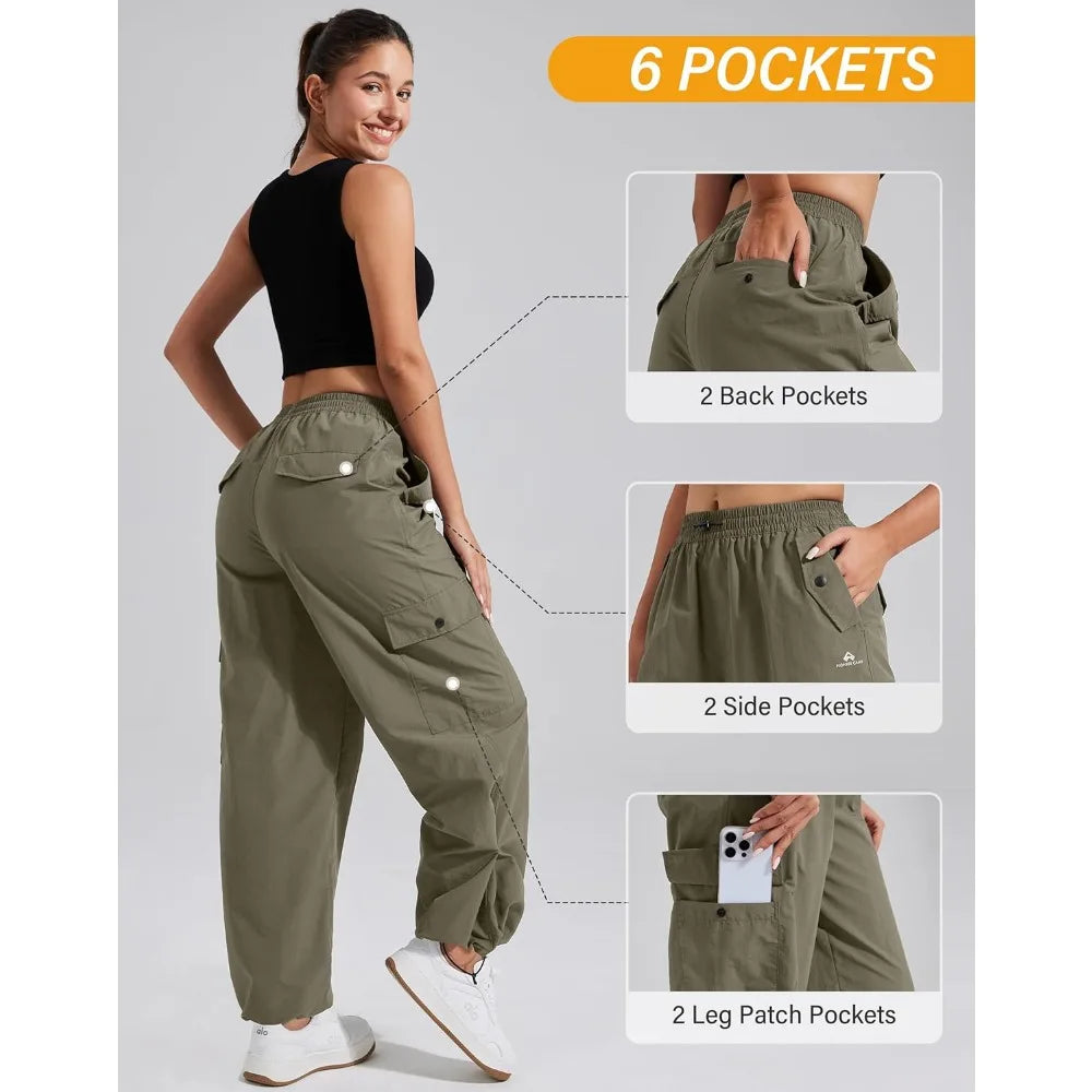 Pioneer Camp Women's Quick Dry Cargo Hiking Pants Adjustable Cuffs