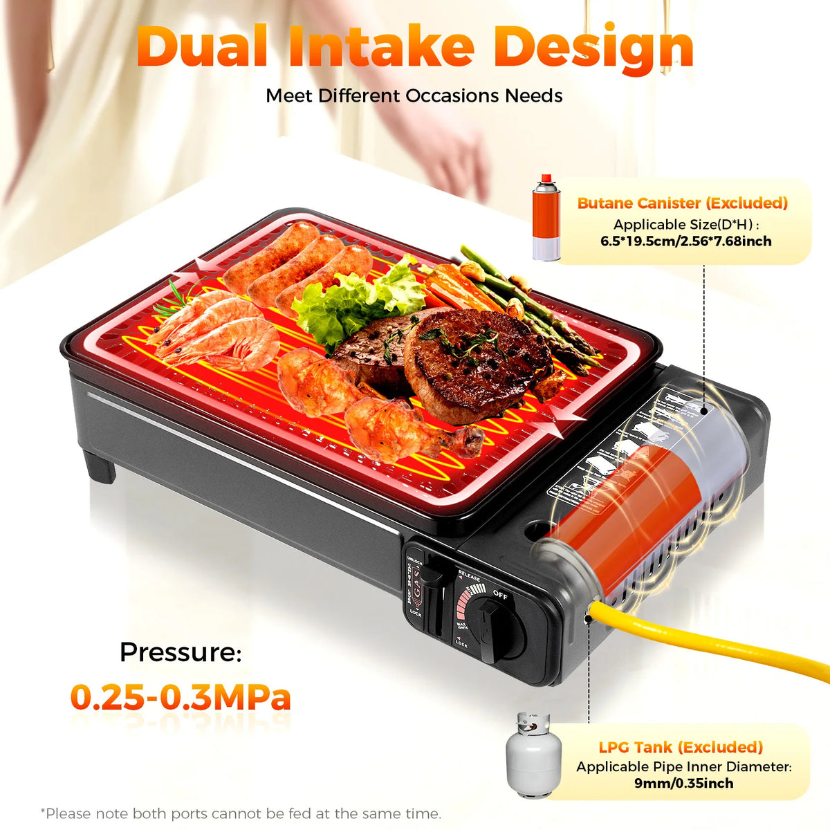 Bymaocar Portable Butane Camping Grill Stove For Outdoor Barbecue