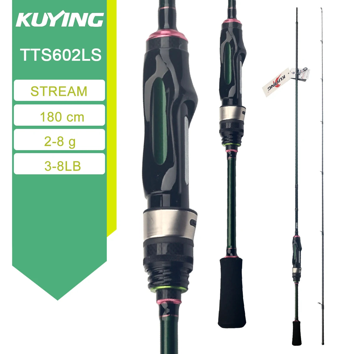 KUYING TETON Carbon Spinning and Casting Fishing Rods for Lures