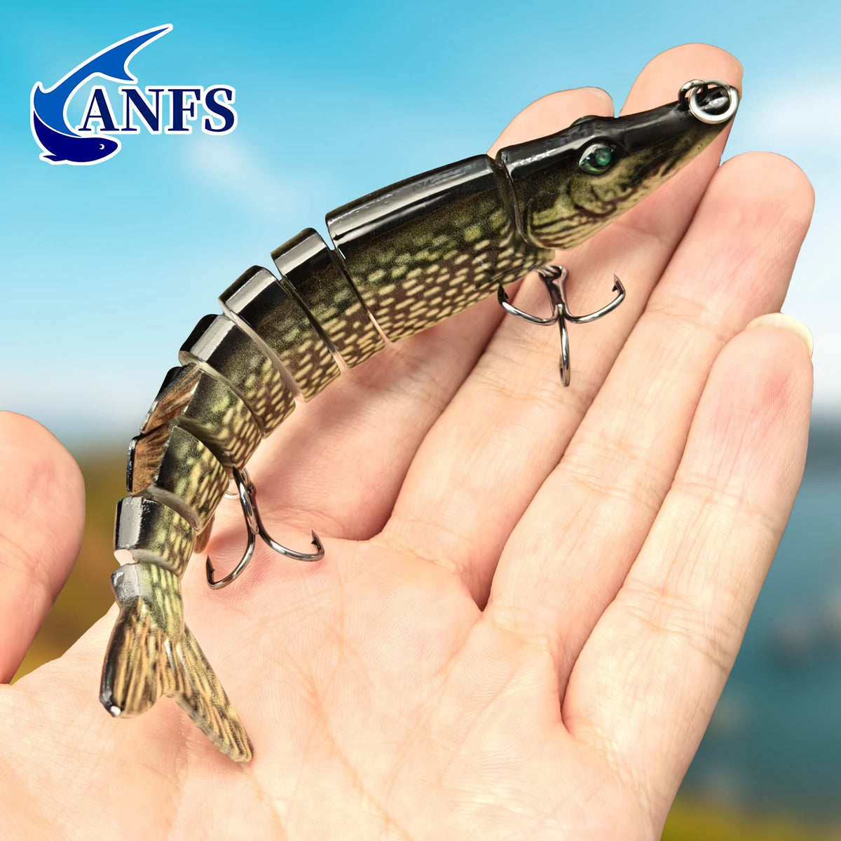 ANFS Multi Jointed Slow Sinking Swimbait Fishing Lure