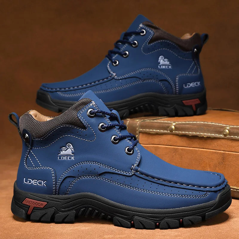 Men's Ankle Hiking Boots for Outdoor Camping and Mountain Trails