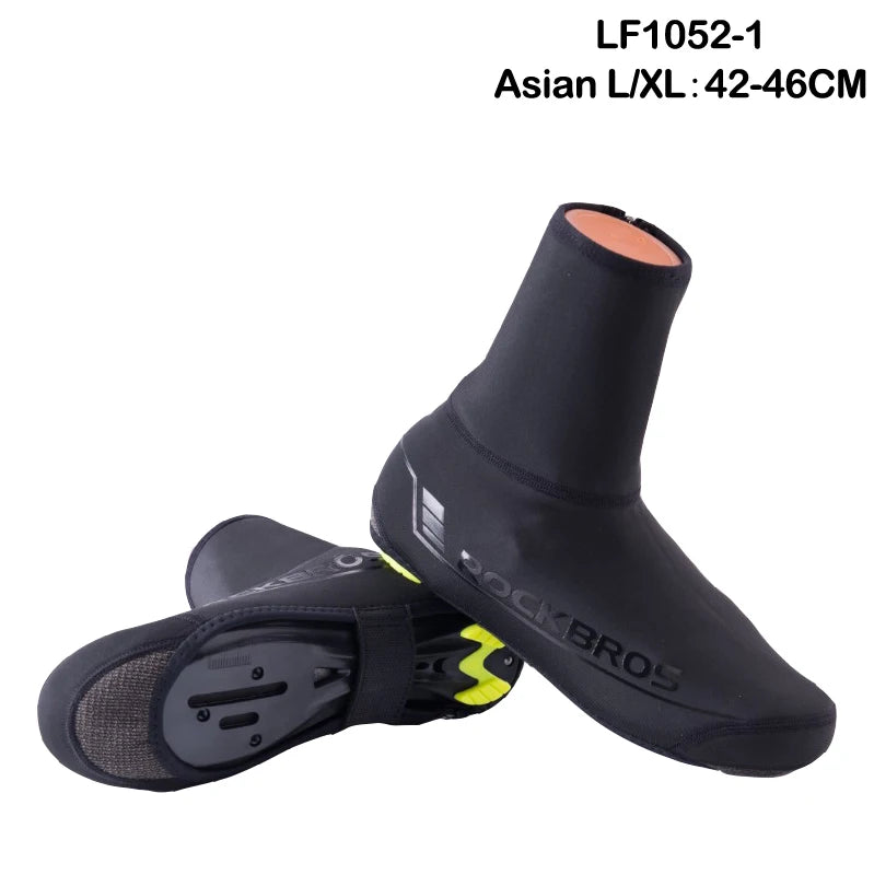 ROCKBROS Winter Cycling Shoe Covers Windproof Warm Reflective Water Repellent