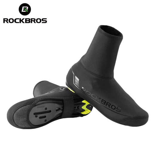 ROCKBROS Winter Cycling Shoe Covers Windproof Warm Reflective Water Repellent