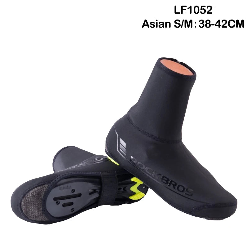 ROCKBROS Winter Cycling Shoe Covers Windproof Warm Reflective Water Repellent