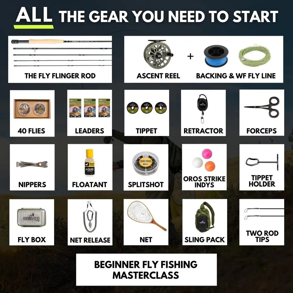 Weekend Warrior Fly Fishing Starter Package With Complete Gear Combo