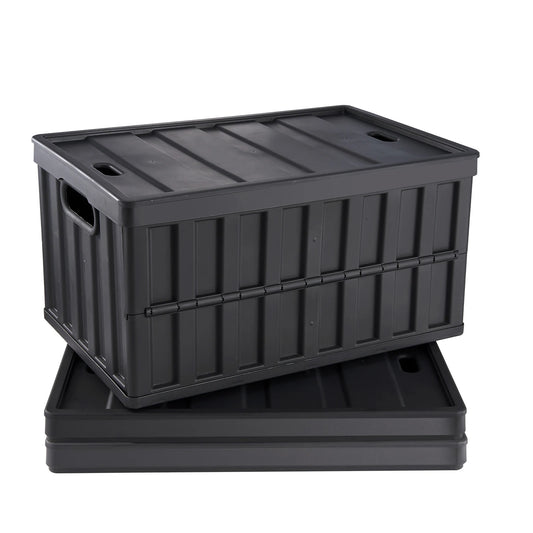 SucceBuy Set of Three Collapsible Stackable Storage Bins With Lids