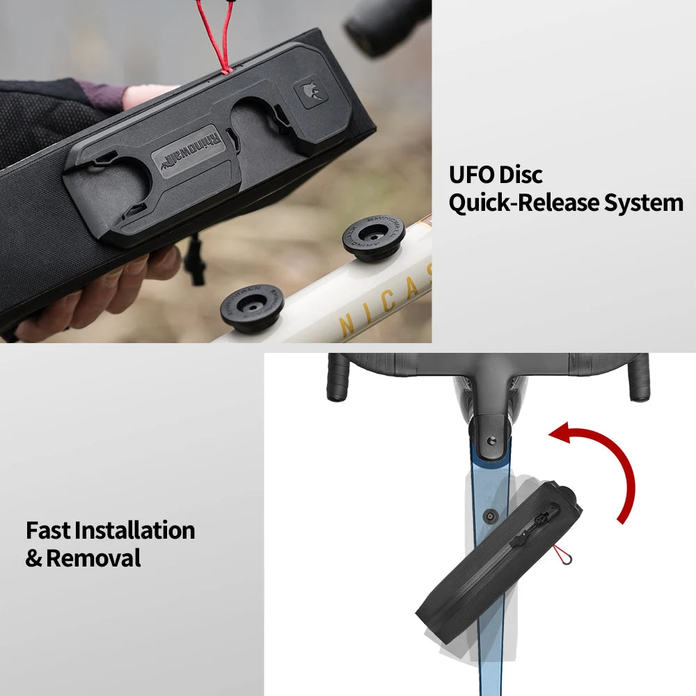 Rhinowalk Waterproof Bicycle Frame Bag With Quick Release Storage