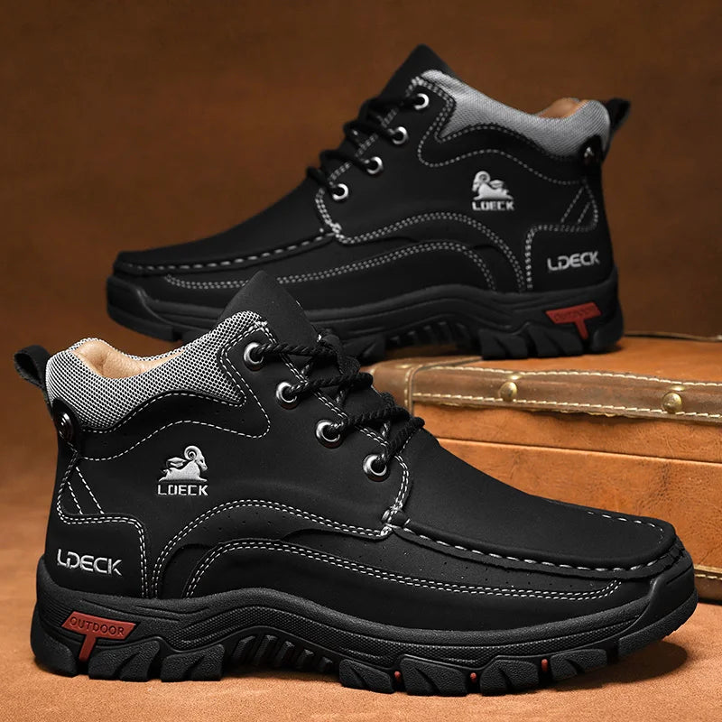 Men's Ankle Hiking Boots for Outdoor Camping and Mountain Trails