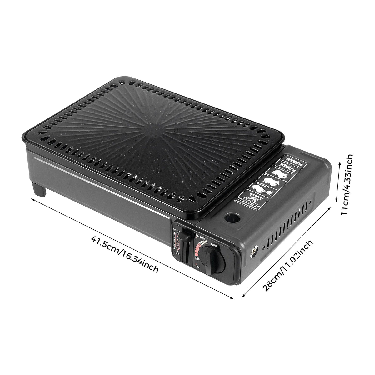 Bymaocar Portable Butane Camping Grill Stove For Outdoor Barbecue
