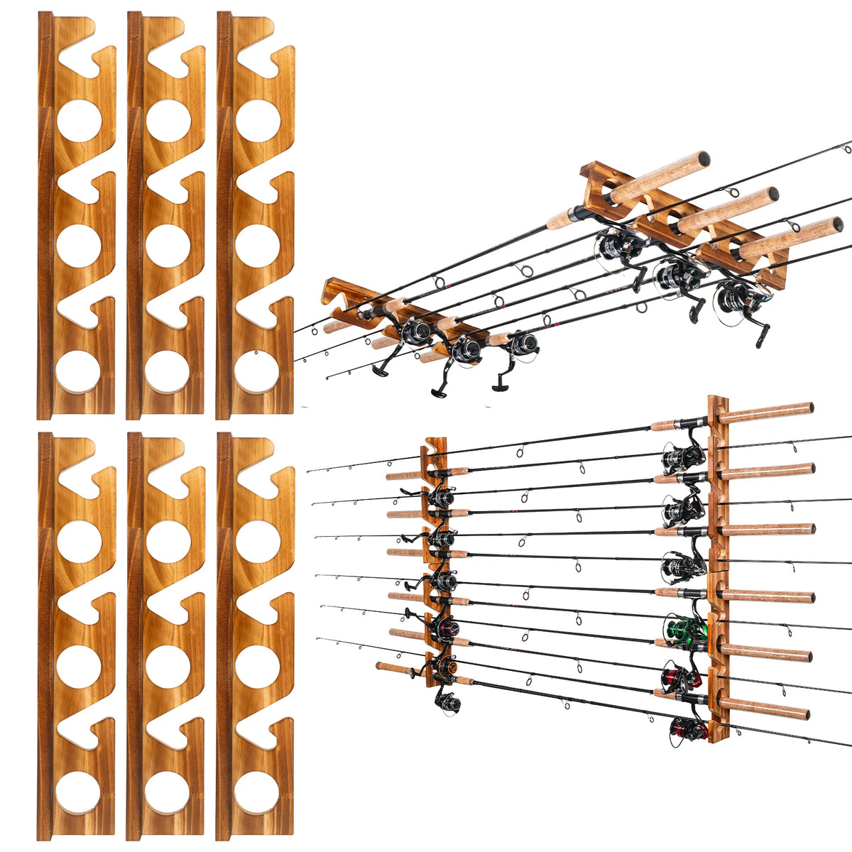 Ghosthorn Fishing Rod Rack Ceiling Mount Storage Organizer