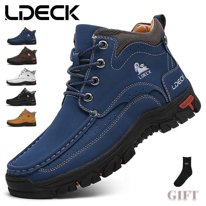 Men's Ankle Hiking Boots for Outdoor Camping and Mountain Trails