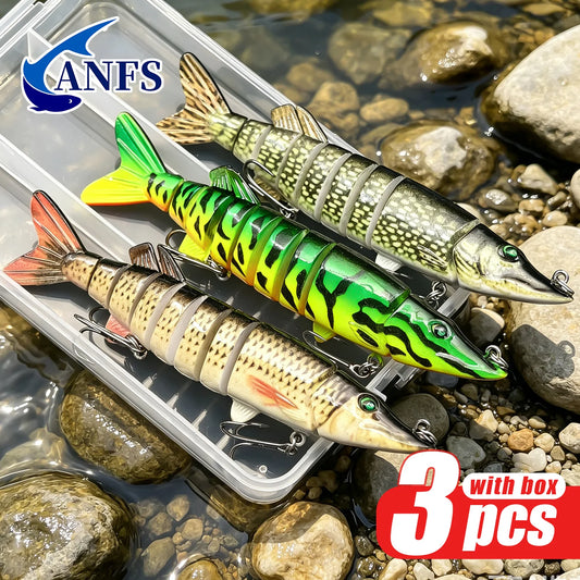 ANFS Multi Jointed Slow Sinking Swimbait Fishing Lure