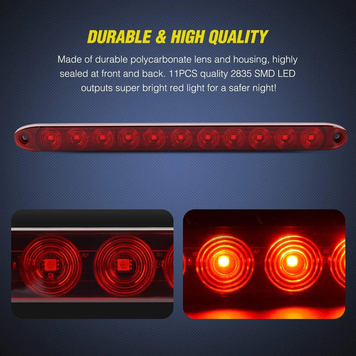 Nilight LED Trailer Light Bar for Stop Turn Brake Signals