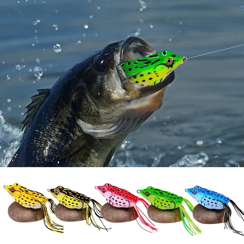 Frog Shape Soft Tube Fishing Lure With Realistic 3D Eyes