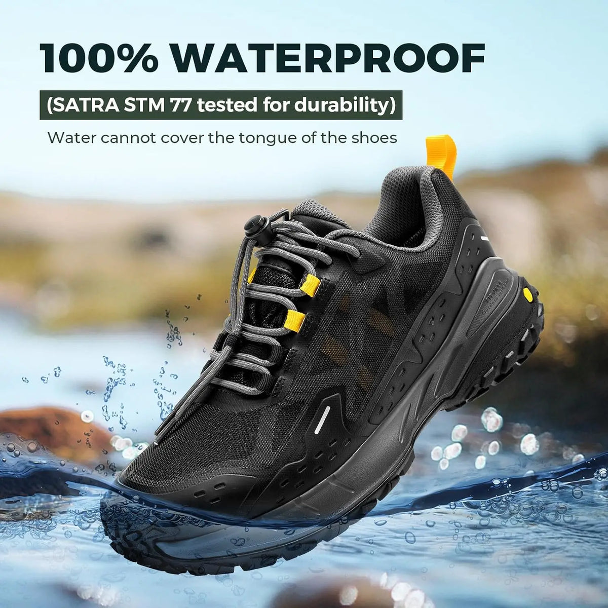 FitVille Men's Waterproof Hiking Shoes With Non Slip Traction
