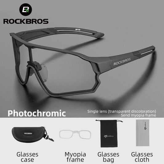 ROCKBROS Photochromic Cycling Glasses UV400 Protection Sports Eyewear