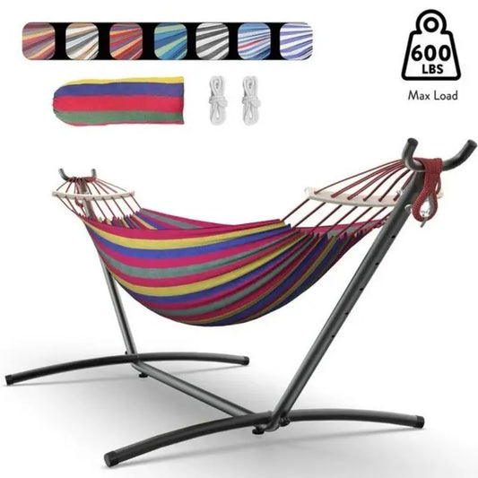 GYROOR Adjustable Stand Hammock with Storage Bag for Outdoor Relaxation