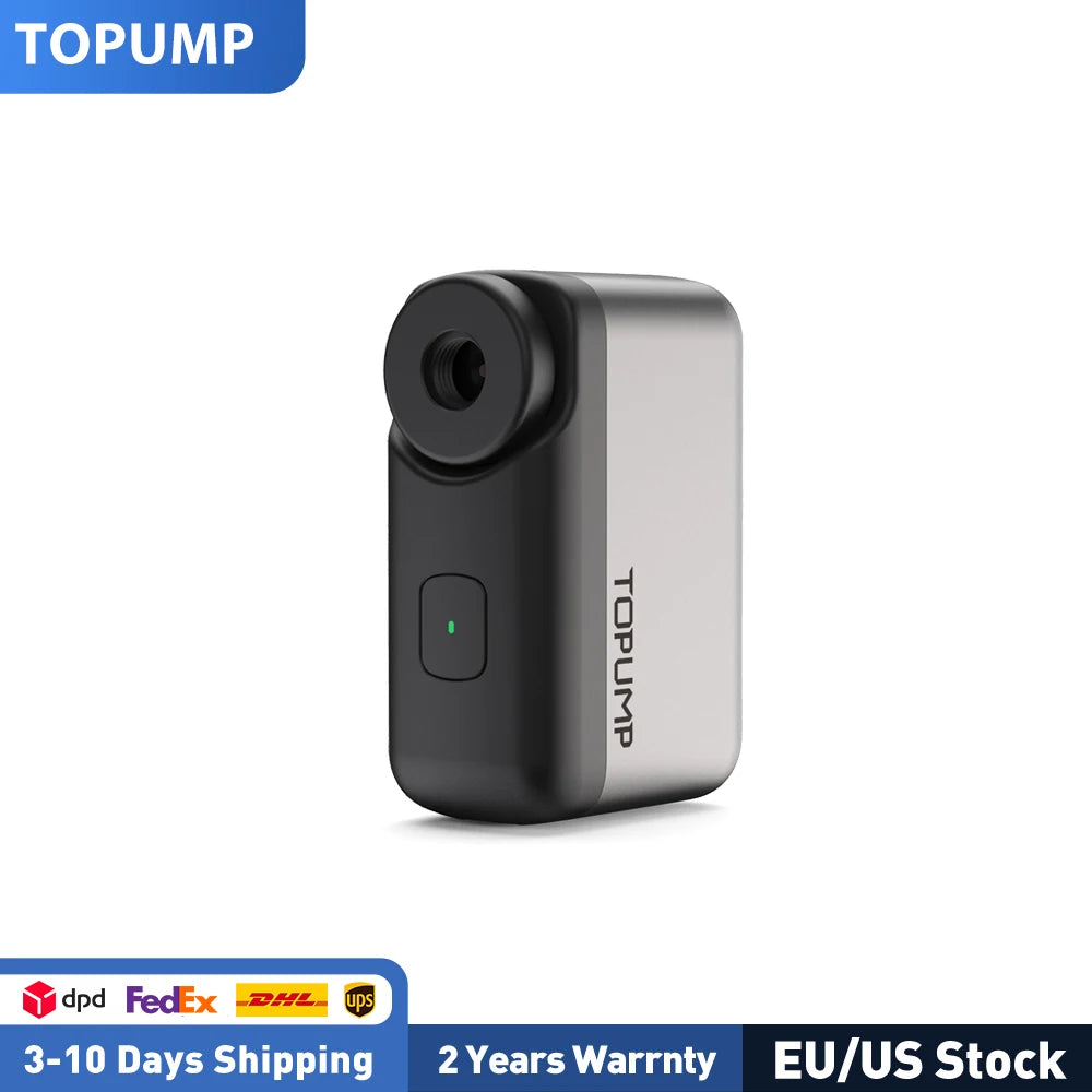 Topump Portable Electric Bike Pump With Automatic Shutoff And Dual Valve Support