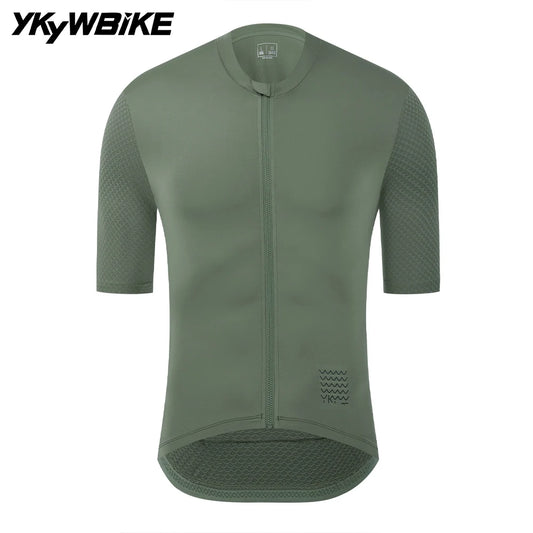 YKYWBIKE Mens Breathable Cycling Jersey With UV Protection Short Sleeve