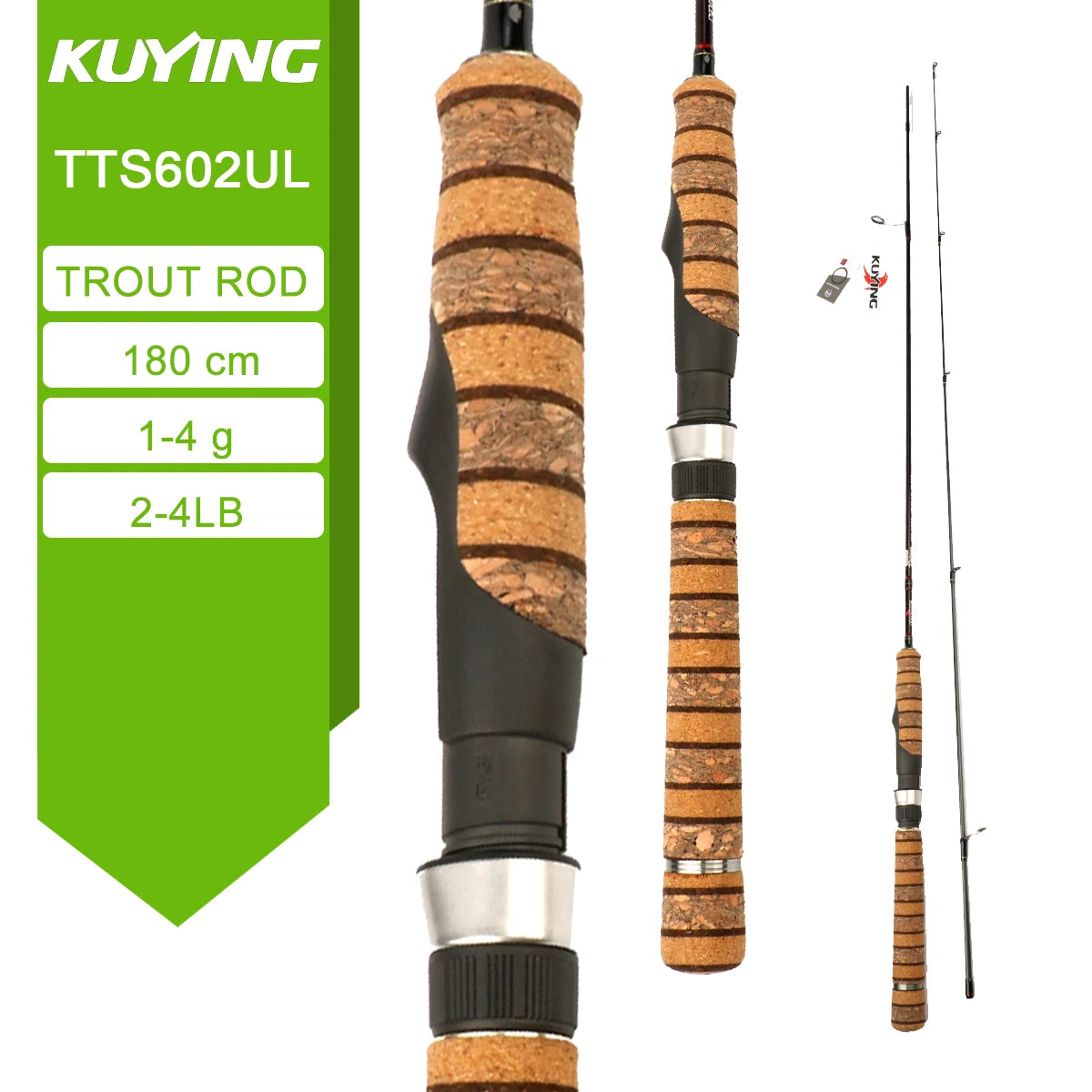 KUYING TETON Carbon Spinning and Casting Fishing Rods for Lures